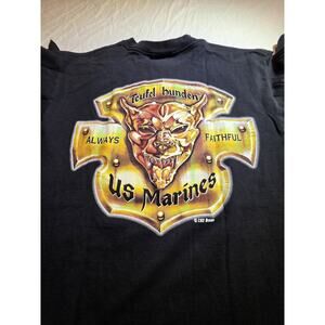US Marines Men's Size Medium Black Short Sleeve T-Shirt